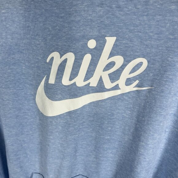 Nike Long Sleeve Hooded Blue‎ Graphic Print Top Drawstring Womens XL Athletic - Picture 4 of 9
